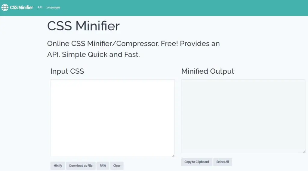 Minify CSS