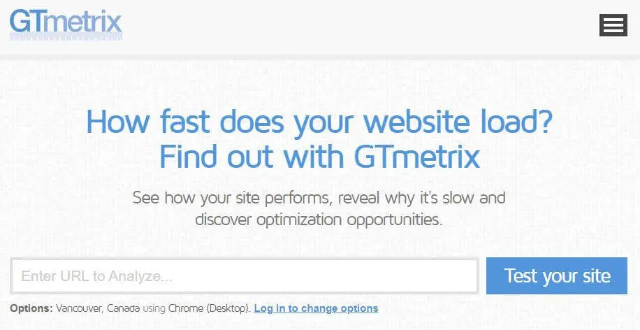 GTmetrix Website