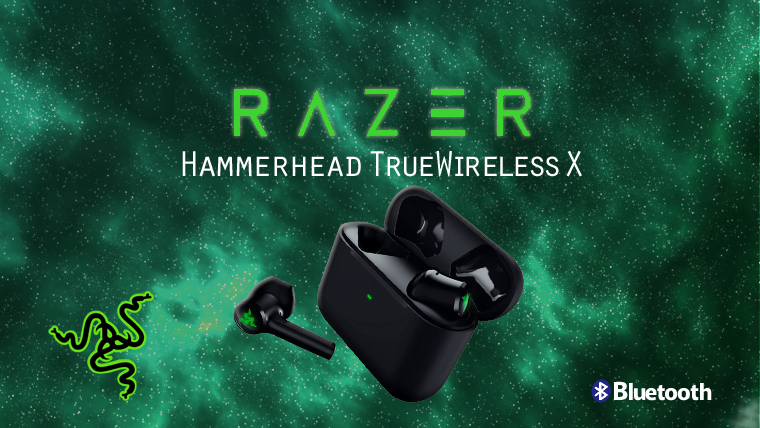 Razer Hammerhead True Wireless X ワイヤレス ゲーミングイヤホン 60ms 低レイテンシーゲーミングモード Bluetooth 5.2 最大28時間バッテリー持続 タッチ対応コントロール グリーンバックライト付 Nintendo Switch 対応
