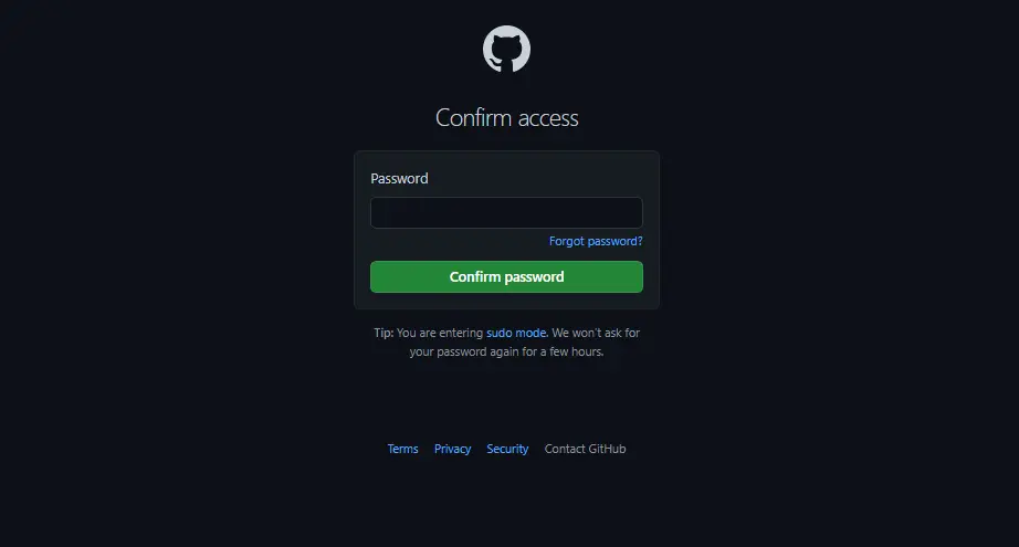 Confirm password