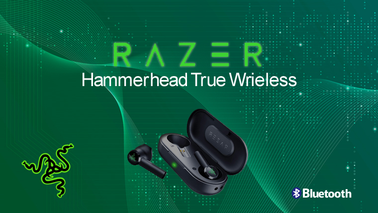 Razer Hammerhead True Wireless ワイヤレスイヤホン ゲーミングイヤホン 超低遅延接続 Bluetooth5.0 最大16時間駆動 IPX4.0防水 マイク付き Nintendo Switch 対応 RZ12-02970100-R3A1