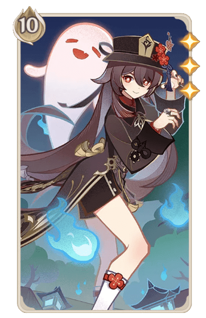 七聖召喚　胡桃　等級4 トレーディングカード 胡桃】七聖召喚キャラカード【原神】（げんしん）｜プルデザイン