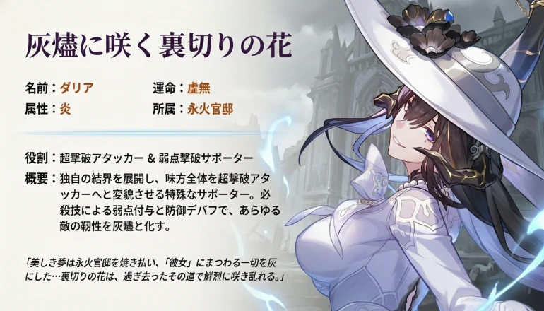 ダリア 詳細ビジュアル