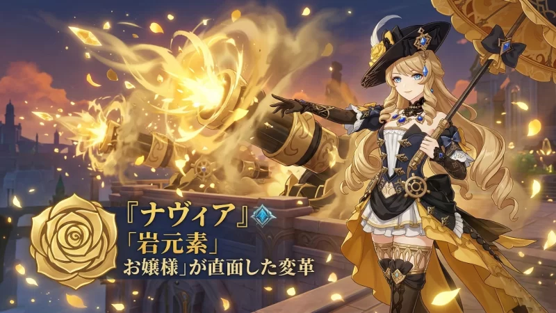 【原神】「ナヴィア」育成素材・詳細性能・おすすめ武器・聖遺物・「キャラ図鑑」(げんしん)